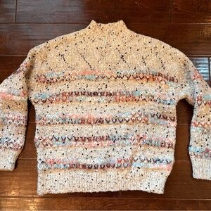 Maurices Cream and Black Textured Sweater